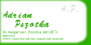 adrian pszotka business card